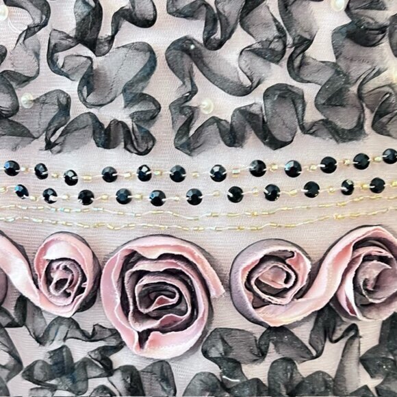 NWT Sue Wong Beaded Ribbon Embroidered Evening Formal Dress Size 4 $428 PINK - Picture 10 of 16